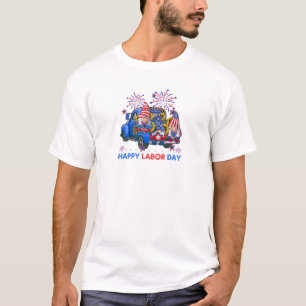 Happy Labour Day Patriotic Union Workers USA Flag T-Shirt