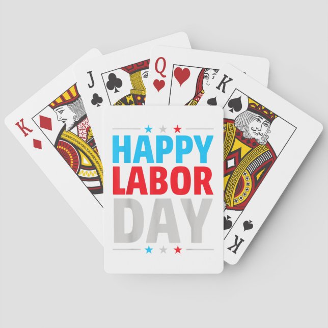Happy Labour Day! Playing Cards (Back)