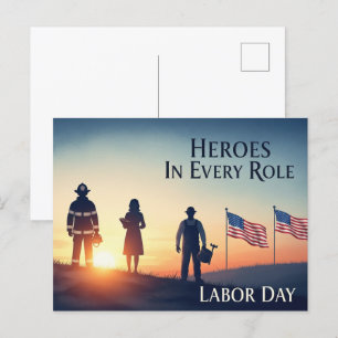 Happy Labour Day  Postcard