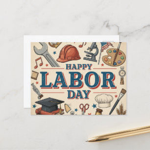 Happy Labour Day Postcard