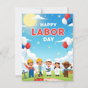 Happy Labour Day Postcard