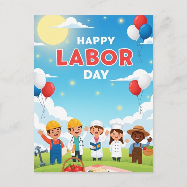 Happy Labour Day Postcard (Front)