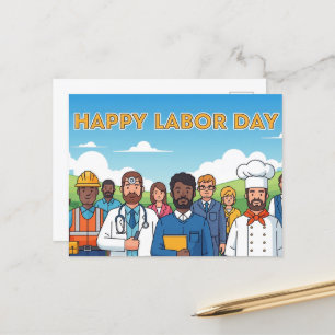 Happy Labour Day Postcard