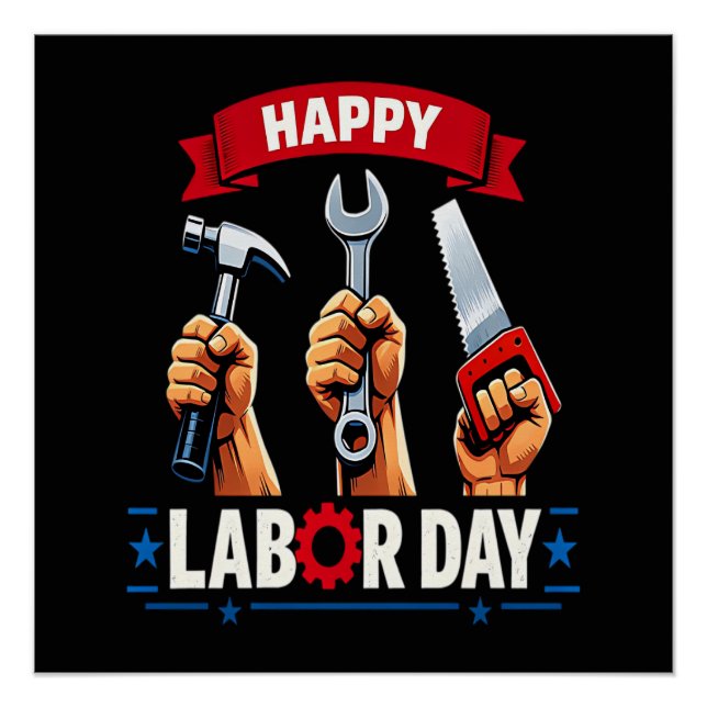 Happy Labour-day Poster (Front)