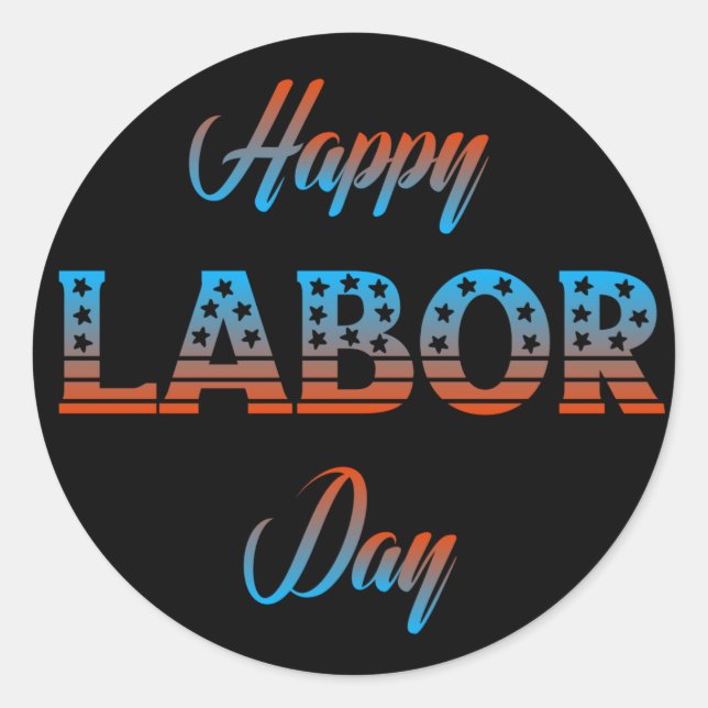 Happy Labour Day Sign Sticker (Front)