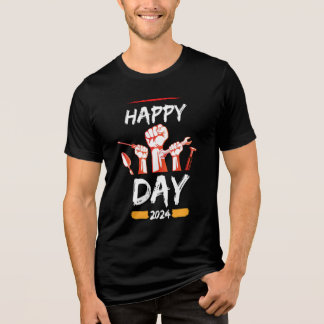 happy labour day T-Shirt design  Tri-Blend Shirt