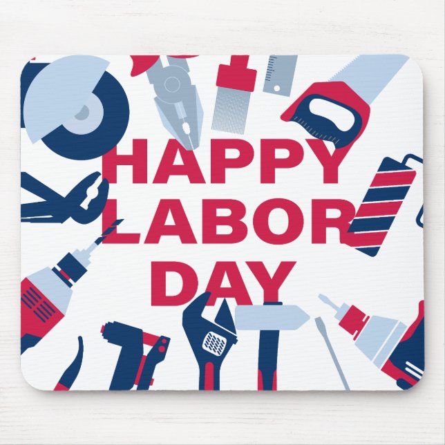 Happy labour day Weekend Mouse Mat (Front)