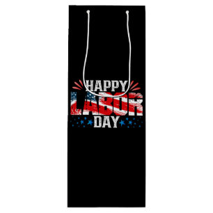Happy Labour Day Wine Gift Bag