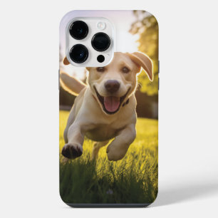 Happy Labrador Puppy Running  iPhone 14 Pro Max Case