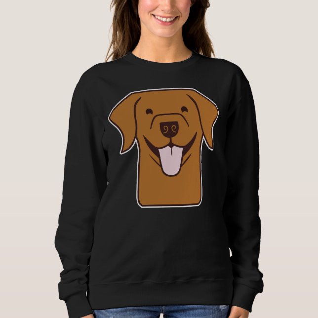 Happy Labrador Red Fox Lab Lab Mum Lab Reddish Bro Sweatshirt (Front)