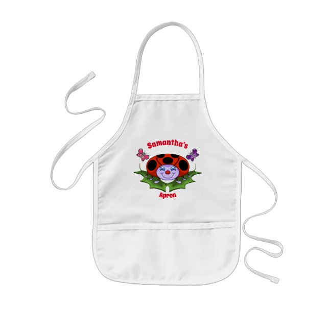 Happy Ladybug Children's Apron (Front)