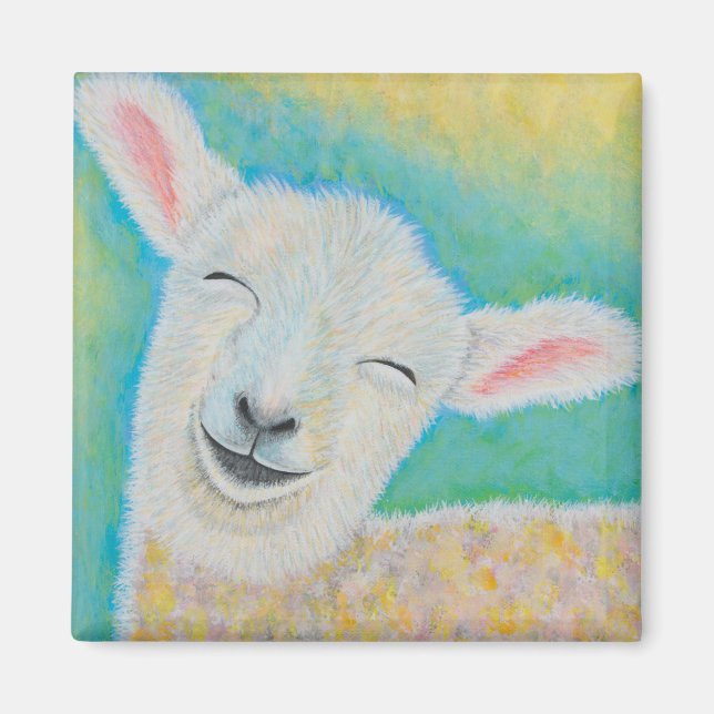 Happy Lamb Magnet (Front)