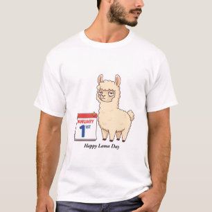 Happy Lame Year Sarcastic Cartoon Sheep T-Shirt