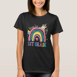 Happy Last Day Of 1st Grade Students Teacher Rainb T-Shirt