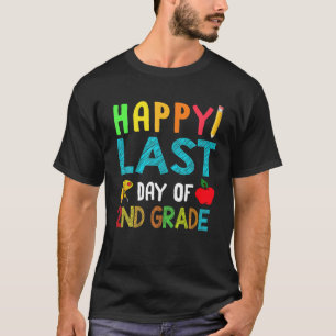 Happy Last Day Of 2Nd Grade With Apple Pencil T-Shirt