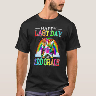Happy Last Day Of 3rd Grade Unicorn Graduation T-Shirt