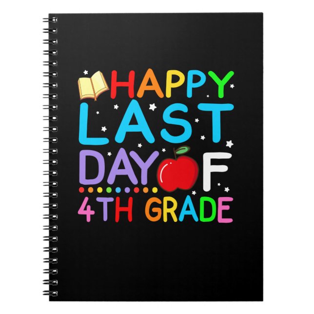 Happy Last Day Of 5th Grade Graduation Notebook (Front)