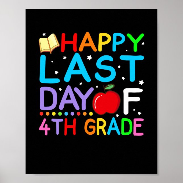 Happy Last Day Of 5th Grade Graduation Poster (Front)