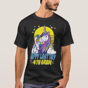 Happy Last Day Of 5th Grade Unicorn Boys Girls T-Shirt