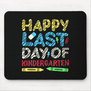 Happy Last Day Of Kindergarten Graduation 2025 Stu Mouse Mat