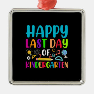Happy Last Day Of Kindergarten Metal Tree Decoration