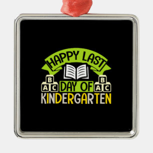 Happy Last Day Of Kindergarten Metal Tree Decoration