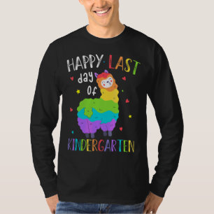 Happy Last Day Of Kindergarten Prob Llama Graduati T-Shirt