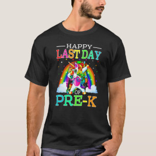 Happy Last Day Of Pre K Unicorn Graduation T-Shirt