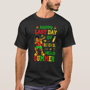 Happy Last Day Of Preschool Dabbing Black Boys Jun T-Shirt