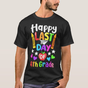 Happy Last Day Of School 4th Grade Cl Of 2025 Kids T-Shirt