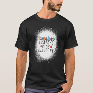 Happy Last Day Of School Crayons Kids Caffeine Ble T-Shirt