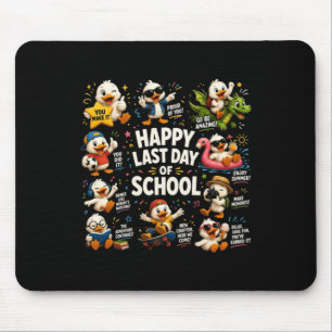 Happy Last Day Of School Cute Silly Goose Teacher Mouse Mat