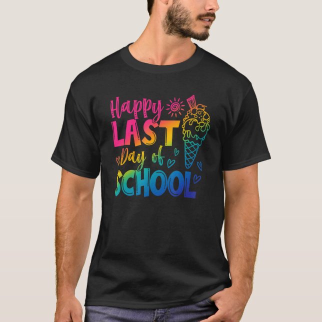 Happy Last Day Of School  Hello Summer Ice Cream T-Shirt (Front)