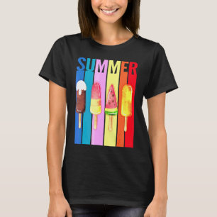 Happy Last Day Of School Hello Summer Ice Cream T-Shirt