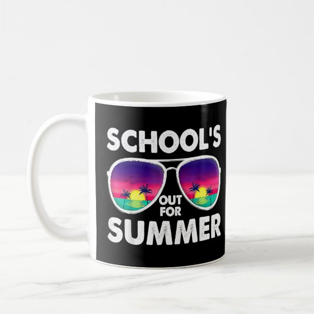 Happy Last Day Of School  Hello Summer Teacher Stu Coffee Mug (Left)