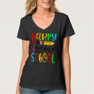 Happy Last Day Of School Hello Summer Teacher Stu T-Shirt
