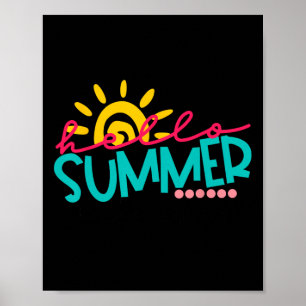 Happy Last Day Of School Kids Teacher Student Grad Poster