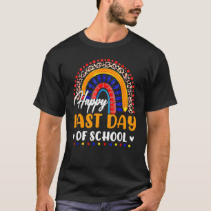 Happy Last Day Of School Leopard Rainbow Student G T-Shirt
