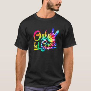 Happy Last Day Of School Peace Out First Grade Tie T-Shirt