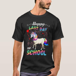 Happy Last Day Of School Students Kids Girls Grads T-Shirt