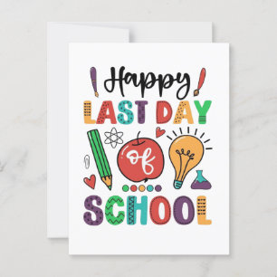 Happy Last Day Of School Summer Student Postcard