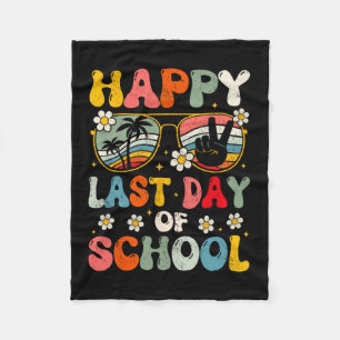 Happy Last Day Of School Summer Teacher Boys Girls Fleece Blanket