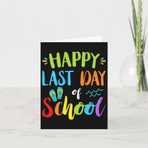 Happy Last Day Of School Summer Vacation Gift Idea Card