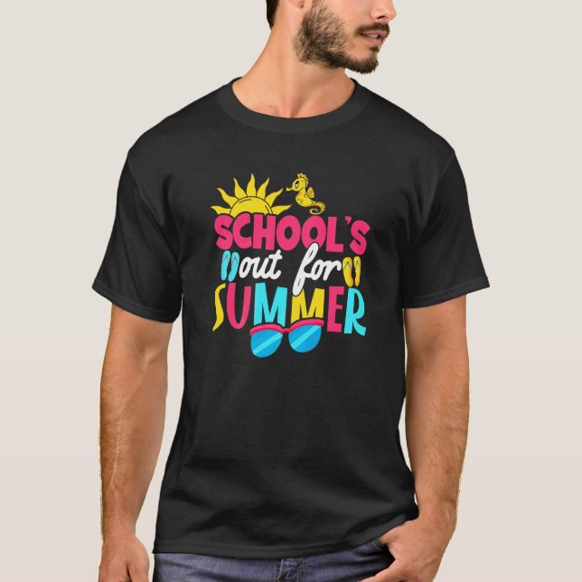 Happy Last Day Of School Sunglasses Summer Vacatio T-Shirt (Front)