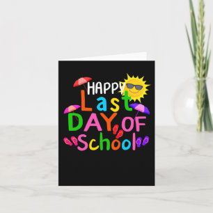 Happy Last Day Of School Teacher Student Graduatio Card
