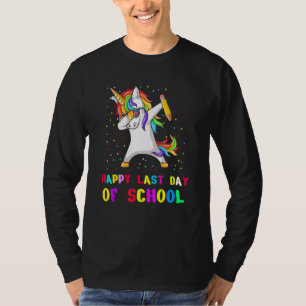 Happy Last Day Of School Teacher Student Unicorn T-Shirt