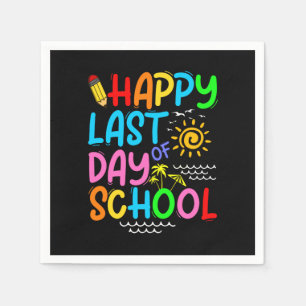 Happy Last Day Of School Teacher Summer Sunglasses Napkin
