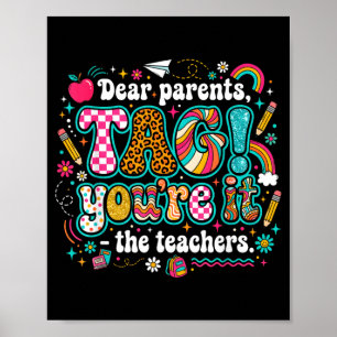 Happy Last Day of School Teacher Summer Vacation Poster