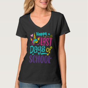 Happy Last Day Of School Unicorn Teacher Student G T-Shirt