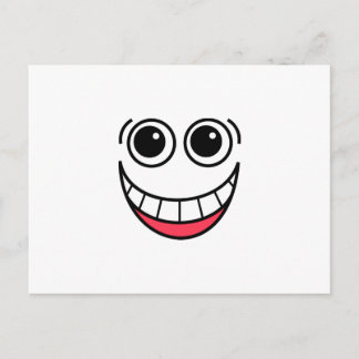 Happy Laughing Funny Comic Cartoon Face Postcard